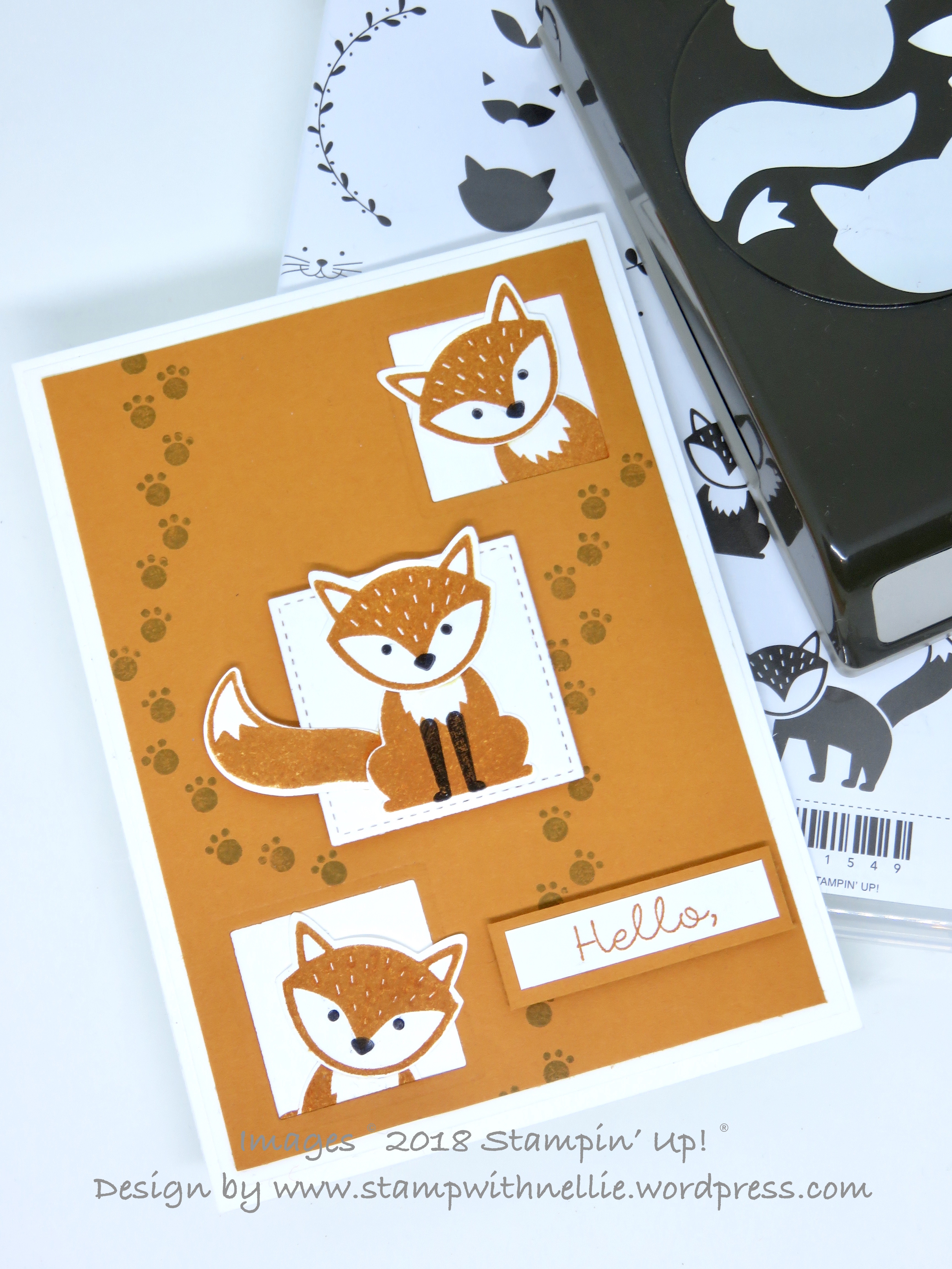 Saying Hello with Stampin' Up! Foxy Friends - Stamp with Nellie