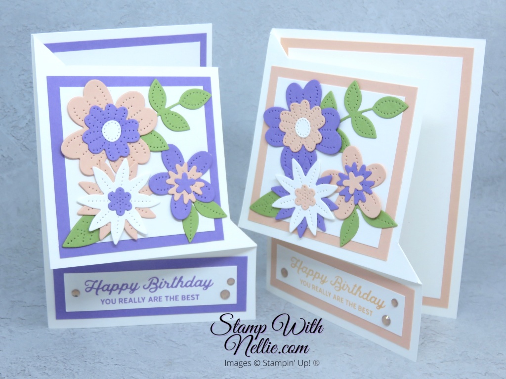 How to make a corner fold card with Stampin' Up! Pierced Blooms - Stamp ...