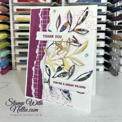 Masterfully Made thank you card – Touches of Ink Blog Hop August 2023