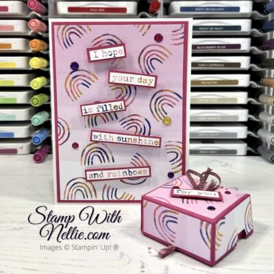 Sunshine & Rainbows gift box and card – tutorial