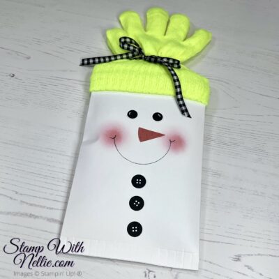 Snowman Gloves & Popcorn gift idea – tutorial