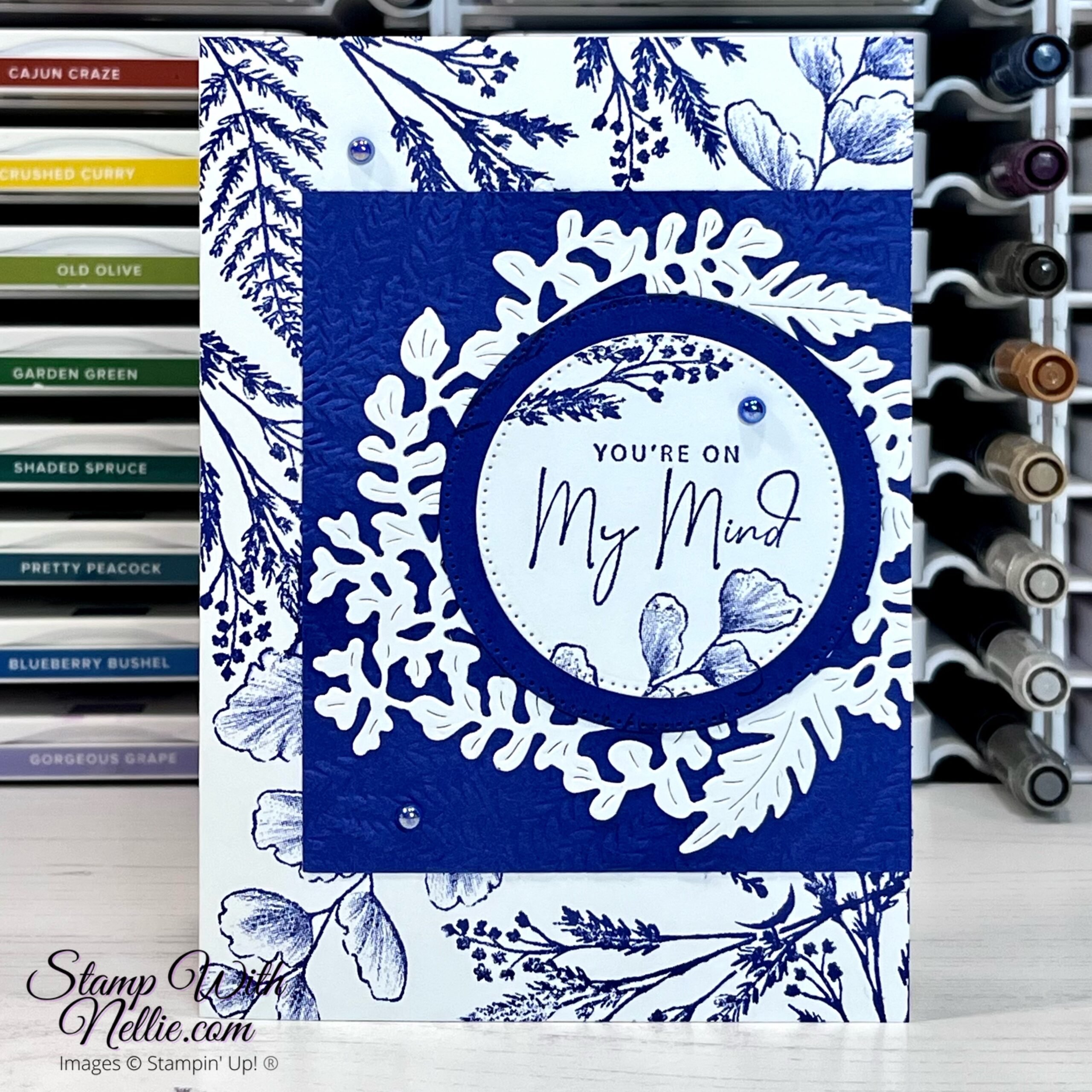 Nature's Prints Thinking of You card - Stampin' Dreams Blog Hop - Stamp  with Nellie