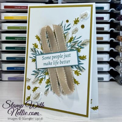 Cottage Wreaths Autumnal card – Touches of Ink Blog Hop October 2023