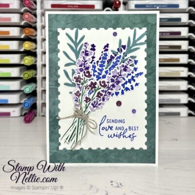 Painted Lavender bouquet card