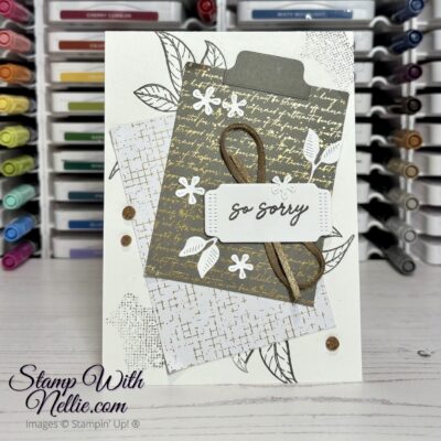 Lovely & Sweet sympathy card – Touches of Ink Blog Hop April 2024