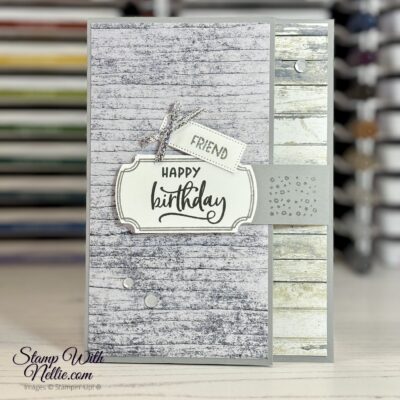 Neutral Labeled With Love fun fold card