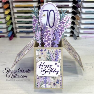 Painted Lavender box fold card – The Project Share Blog Hop – July 2024