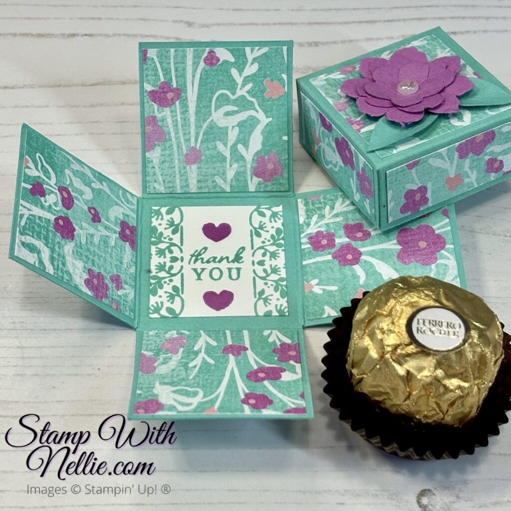 Unbounded Beauty exploding box - tutorial - Stamp with Nellie