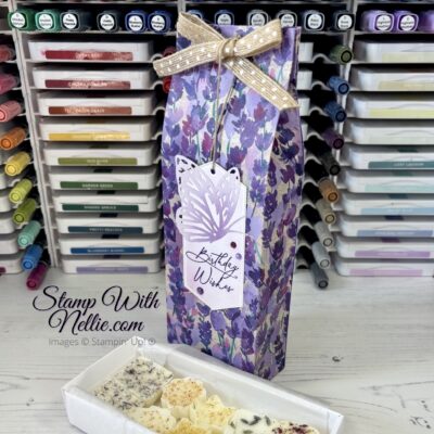 Perennial Lavender tall gift bag – tutorial