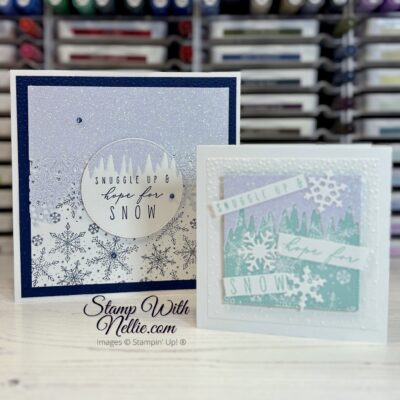 Frozen Edges square cards – Sneak Peek & tutorial