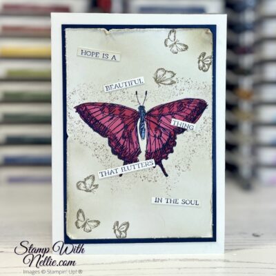 Sketched Butterflies card – CCC157