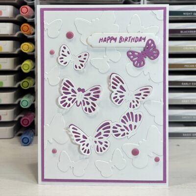 Sketched Butterflies card – Stamp Around UK Video Hop – February 2025