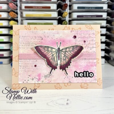 Sketched Butterflies card – CCC180