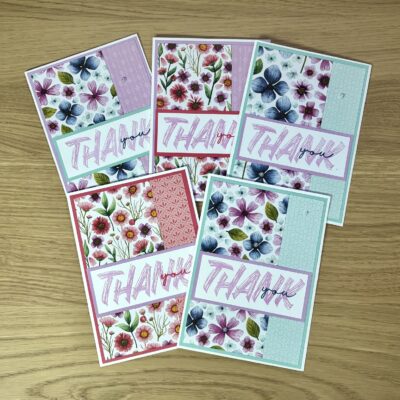 Layered Thoughts thank you card – tutorial