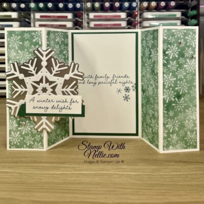 Snowy Delights fun fold card – Stamp Around UK Video Hop – November 2025