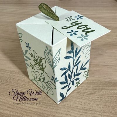 Greenery Lane stamped box – Stampin’ Around the World Video Hop